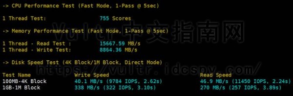 vultr 澳大利亚IO测试