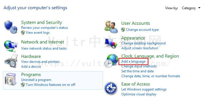 如何将Vultr服务器Windows英文系统修改为中文界面？