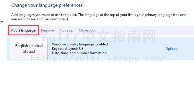 如何将Vultr服务器Windows英文系统修改为中文界面？